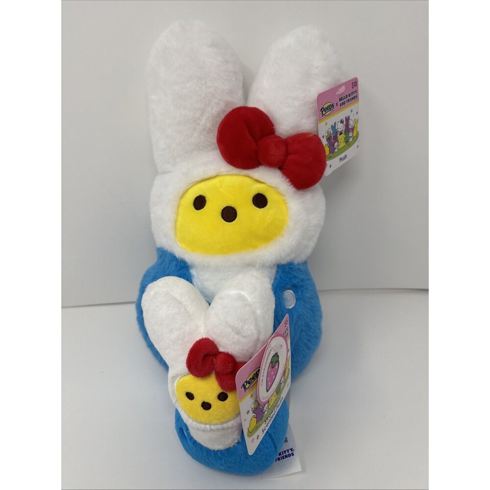 Peeps X Hello Kitty Easter Plush 12” Bunny Toy + 6" Strawberry Scented Plush NEW